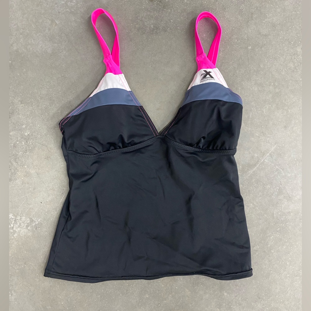Black and pink Tankini top